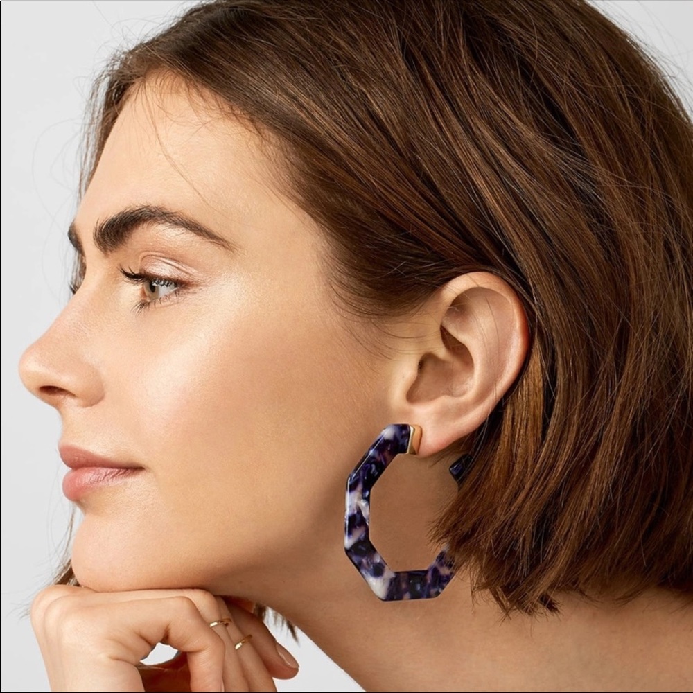 Geo Hex Acrylic Hoops